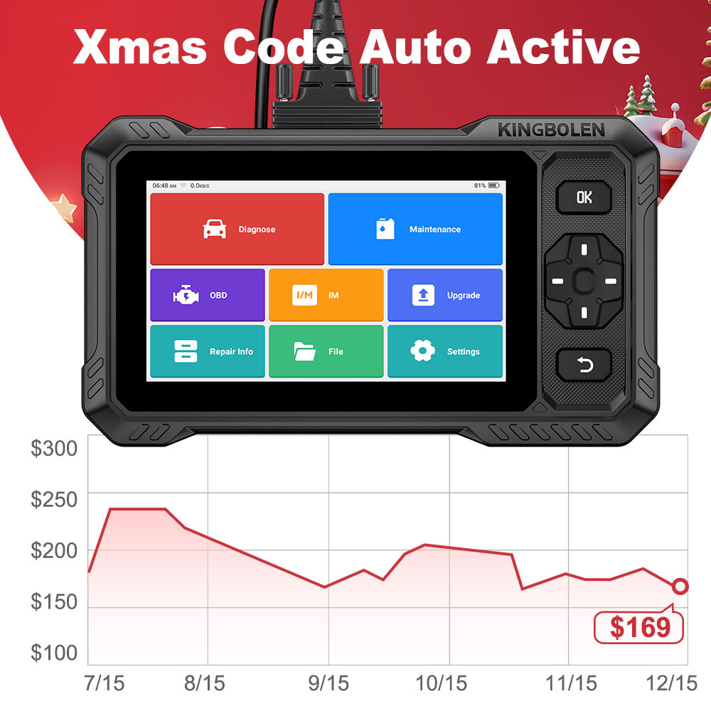 {Beat The 'Zon Prices}KINGBOLEN S6 ELITE 2025 Free Updates Full System Bi-Directional OBD2 Scanner