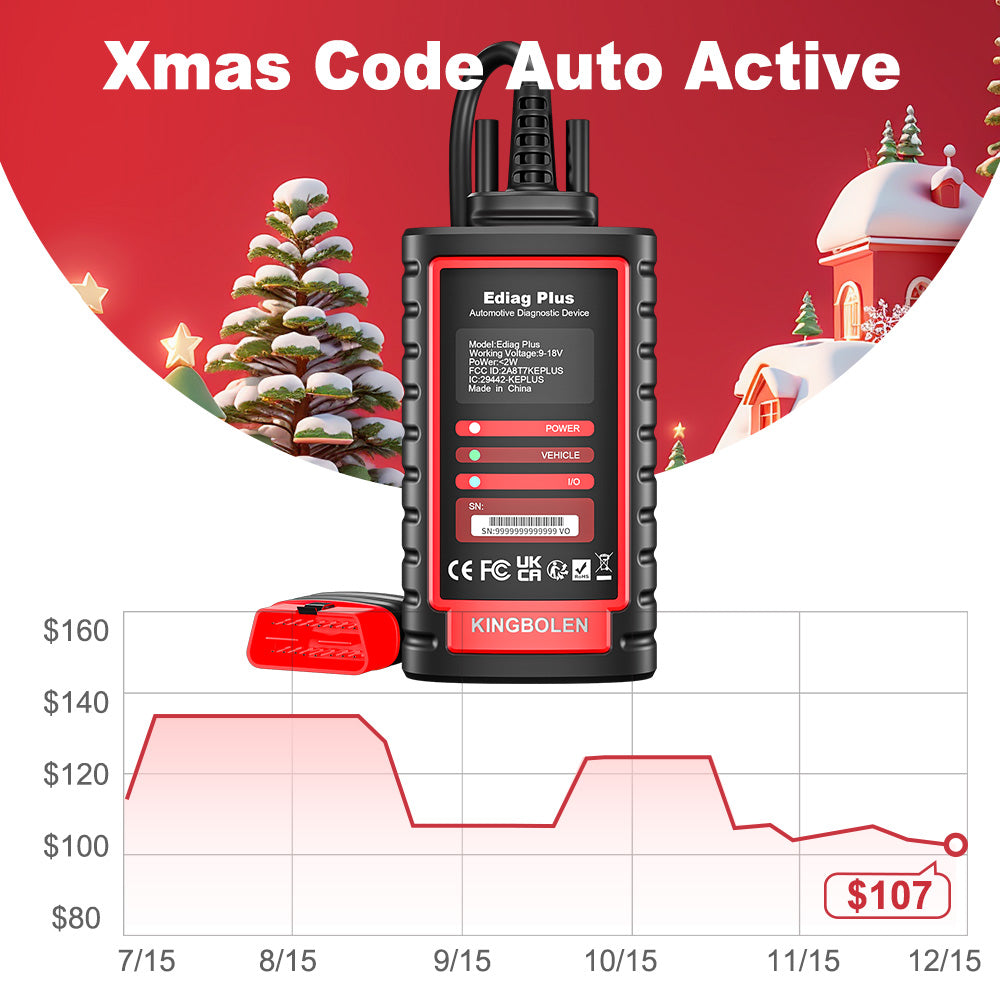 {Beat The 'Zon Prices}KINGBOLEN® Ediag Plus All Systems Bidirectional ECU Coding CAN-FD OBD2 Scanner