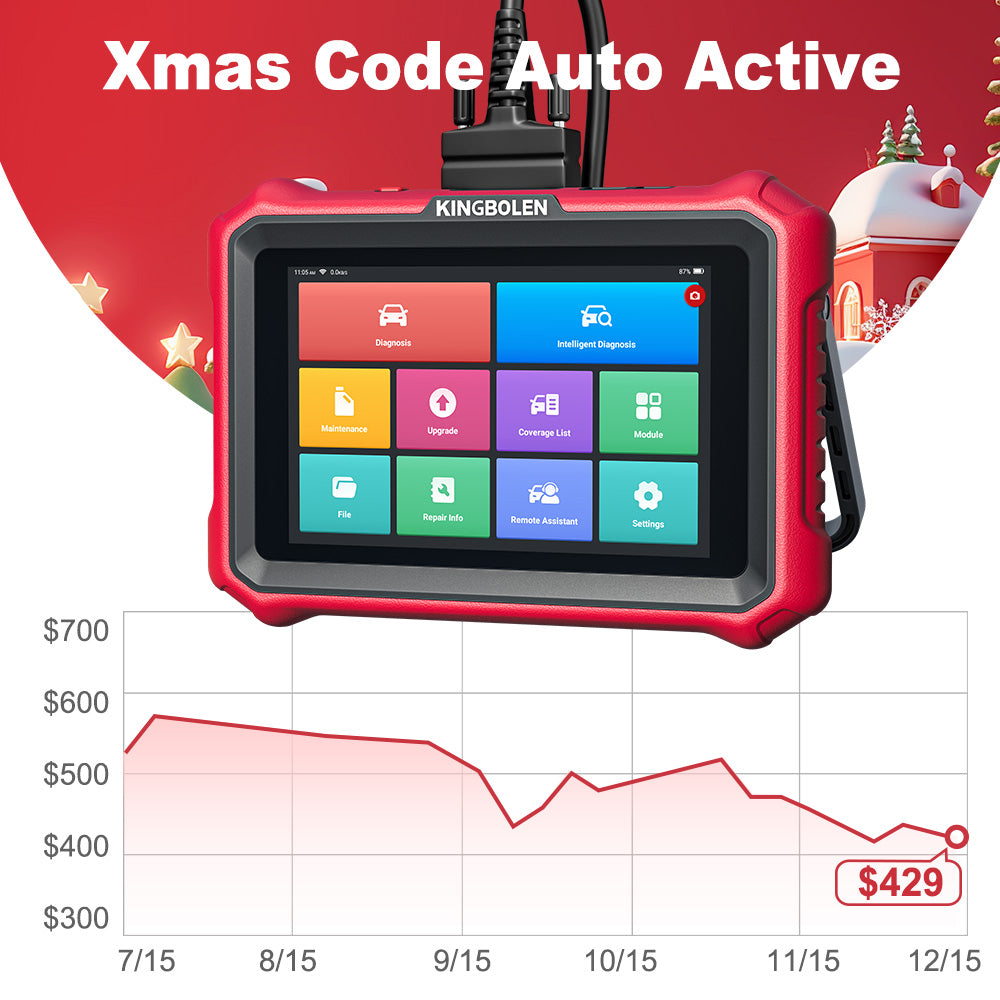 {Beat The 'Zon Prices}KINGBOLEN K8 Elite OBD2 Scanner with Lifetime Free Updates, 8" Wireless Diagnostic Tool, ECU Coding, Bi-Directional, 34+ Reset, CANFD, DOIP, FCA AutoAuth