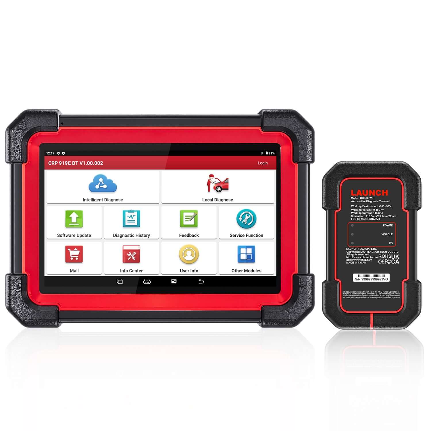 LAUNCH® X431 CRP919EBT Wireless CAN-FD OBD2 Sanner with Bi-directional ECU Coding Functions
