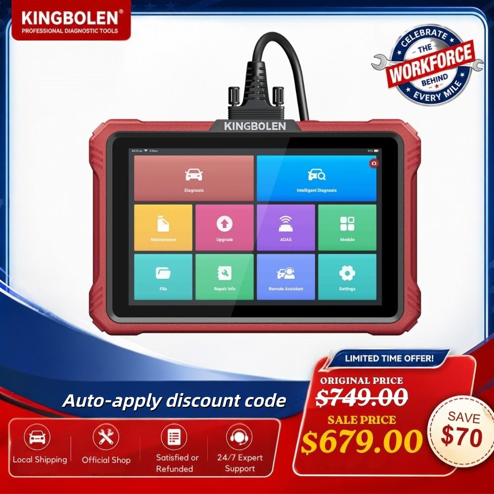 Kingbolen K10 Elite CANFD&Doip Obd2 Scanner 40+ Resets All System Car Diagnostic Tools With ECU Coding Active Test Guide Function