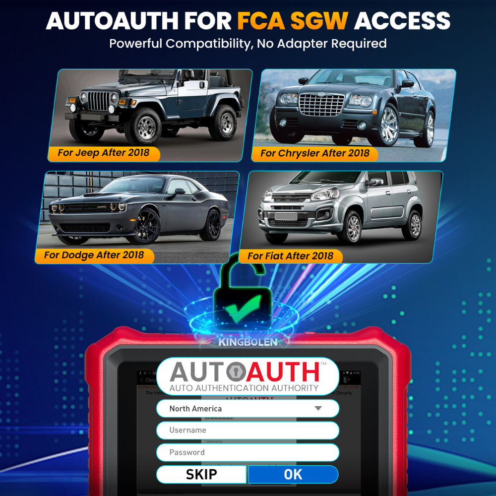 KINGBOLEN K8 Elite OBD2 Scanner with Lifetime Free Updates, 8" Wireless Diagnostic Tool, ECU Coding, Bi-Directional, 34+ Reset, CANFD, DOIP, FCA AutoAuth