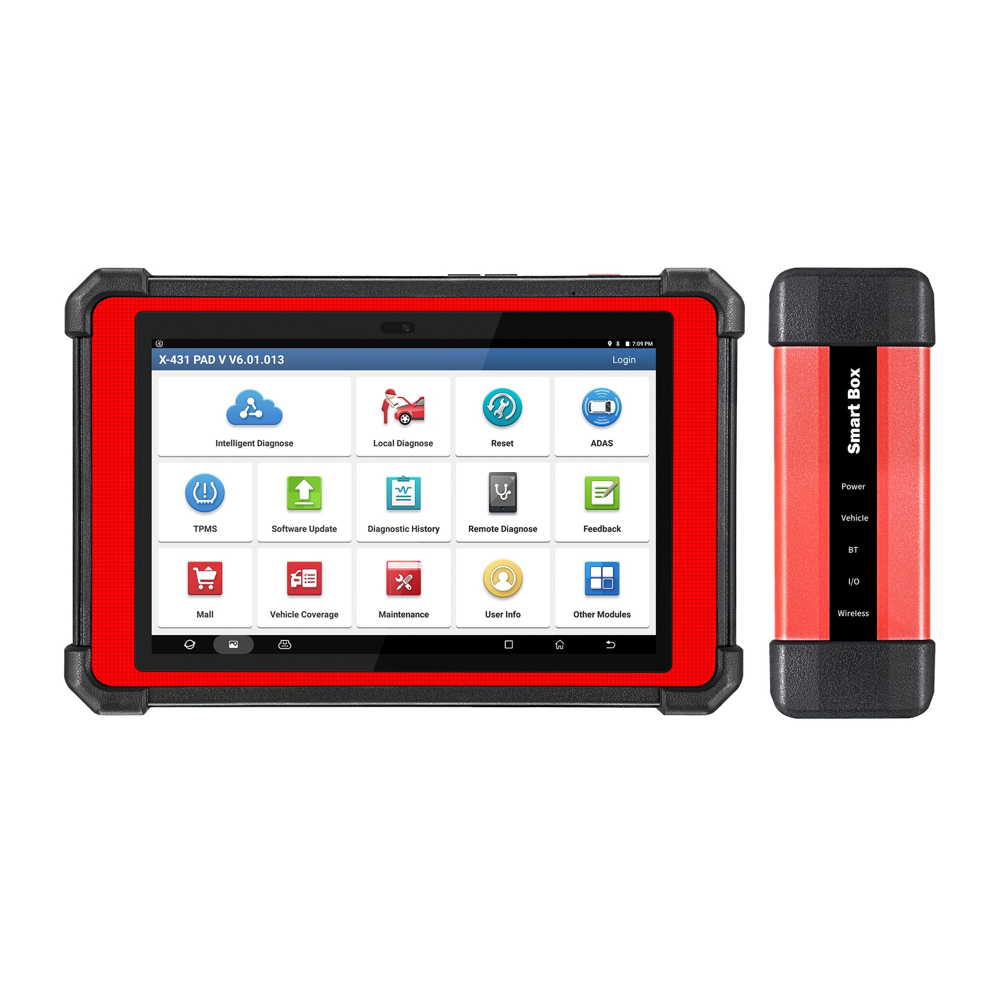 Launch X431 PAD V 2025 – Full System Diagnostic Scanner with Bi-Directional Control, J2534/D-PDU/RP1210, CAN FD & DOIP Support, ECU Coding, Topology Mapping – Compatible with Heavy-Duty Trucks & EVs, 60+ Reset Functions