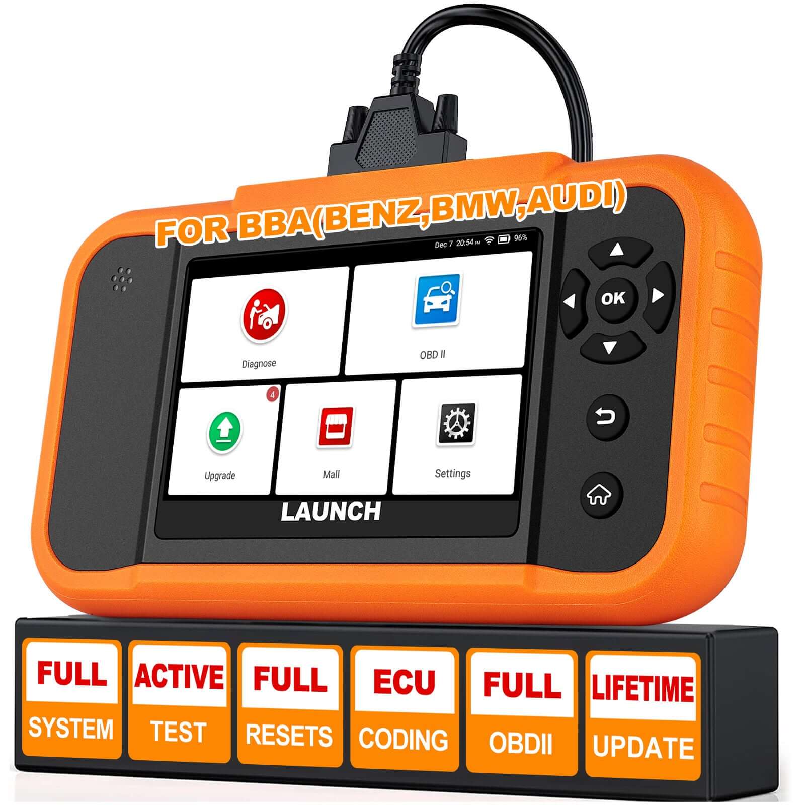 2025 LAUNCH X431 Creader Elite V2.0 for Benz/BMW/Audi Diagnostic Scanner Bi Directional Scan Tool BBA Code Reader