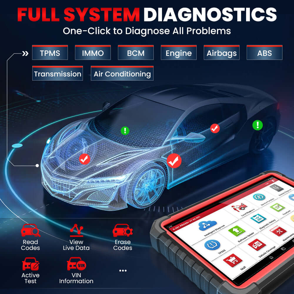 2025 LAUNCH® X431 PRO3S+ V5.0 10.1’ INCH Full System Car Diagnostic Tools with CAN FD, OBD/OBD2 Full System Scanner & Topology Map