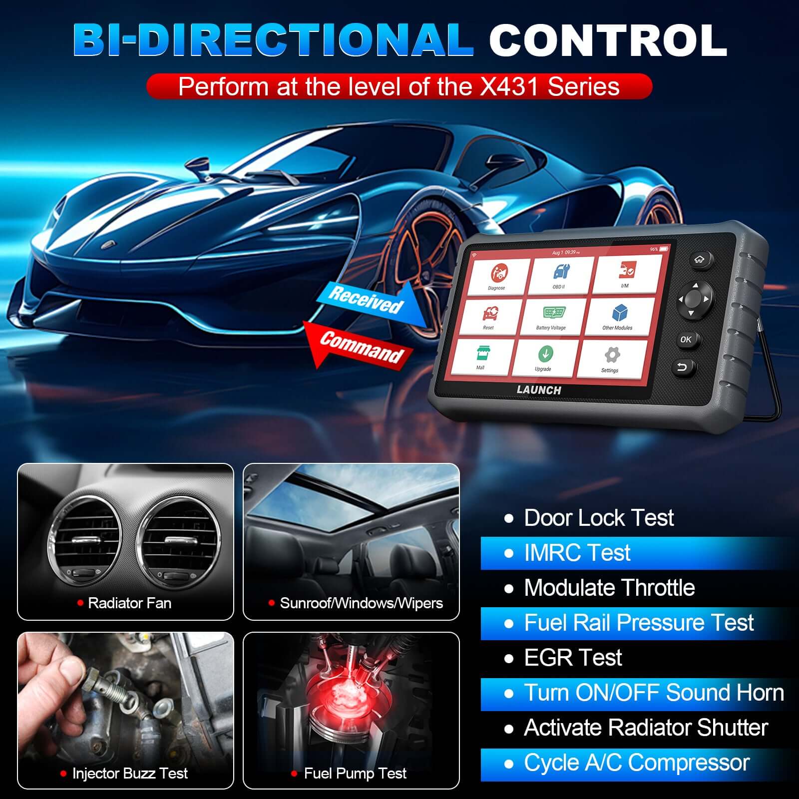 2025 Launch X431 CRP919E Lite All System Diagnostic & 32+ Services OBD2 Scanner with FCA Function