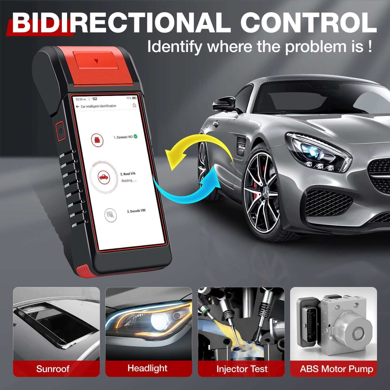 KINGBOLEN® K6 PRO All Systems Battery Tester TPMS Printer Diagnostic Scanner with 2 Years Free update K7 upgrate version