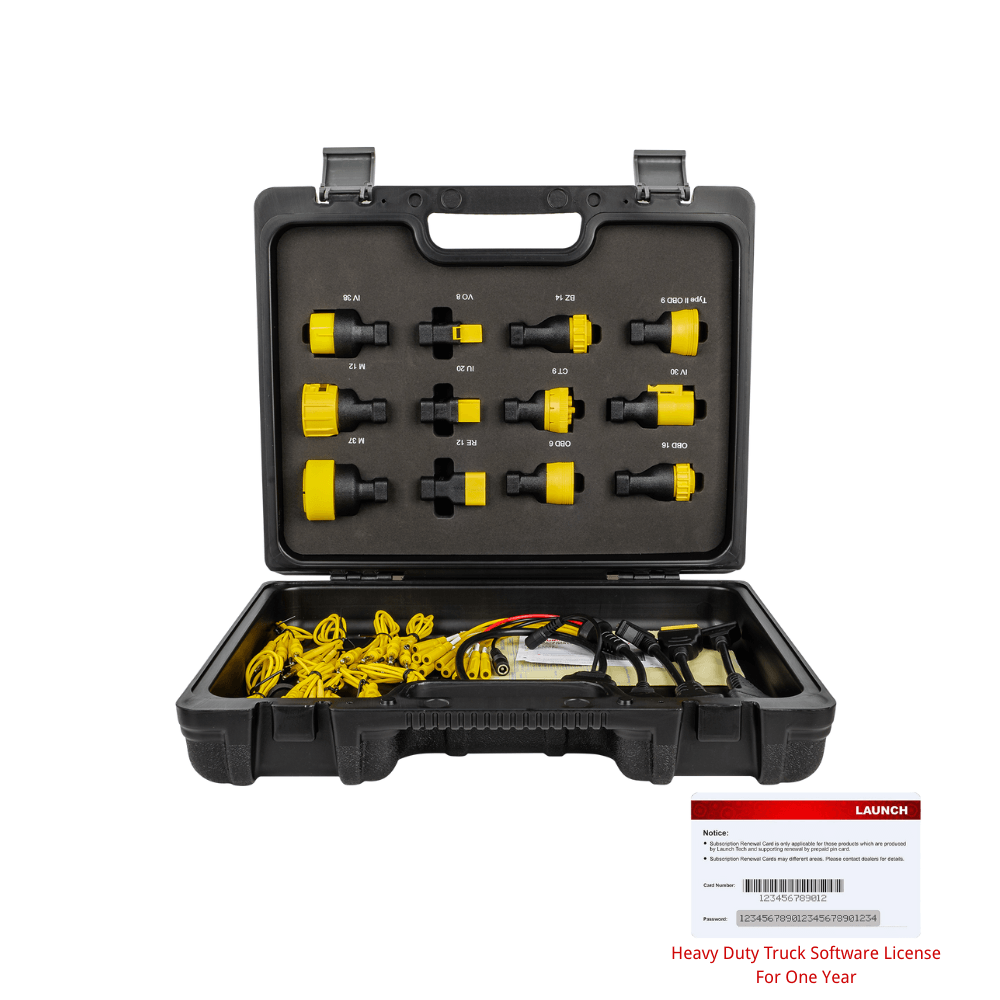 Launch X431 PAD V/VII & PRO5 Heavy-Duty Truck Software One Year License with Adapter Set