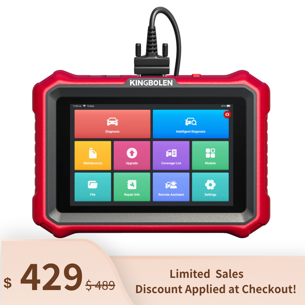 KINGBOLEN K8 Elite OBD2 Scanner with Lifetime Free Updates, 8" Wireless Diagnostic Tool, ECU Coding, Bi-Directional, 34+ Reset, CANFD, DOIP, FCA AutoAuth