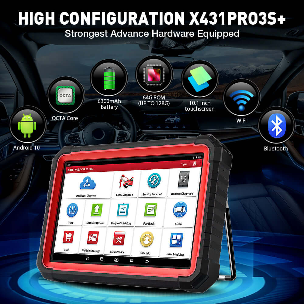 2025 LAUNCH® X431 PRO3S+ V5.0 10.1’ INCH Full System Car Diagnostic Tools with CAN FD, OBD/OBD2 Full System Scanner & Topology Map