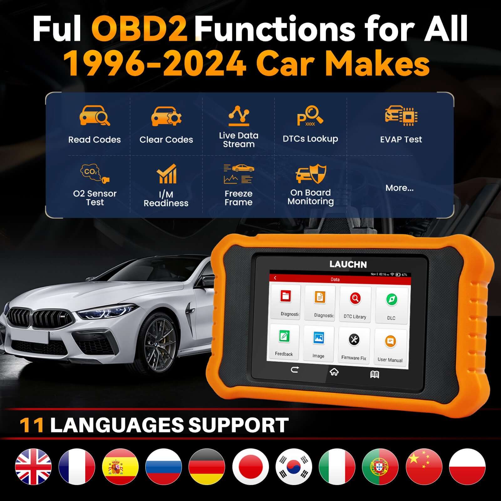 LAUNCH X431 Creader Elite 2.0 for CHRYSLER Bi directional Diagnostic Tool (Support Chrysler/Dodge/Jeep)