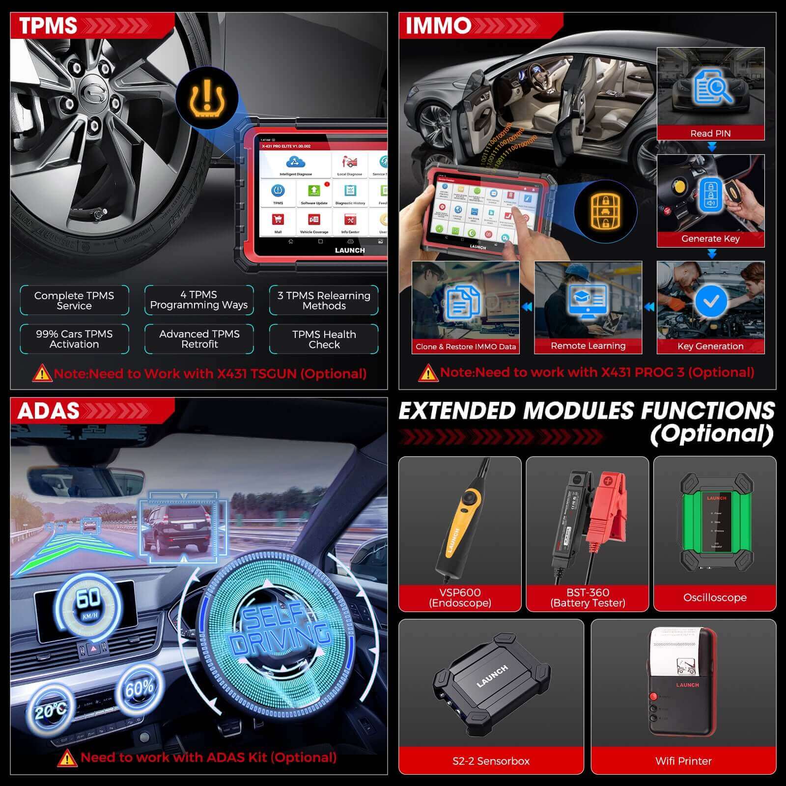 LAUNCH X431 PRO Elite ECU Coding and Bidirectional OBD2 Scanner CAN FD DOIP support