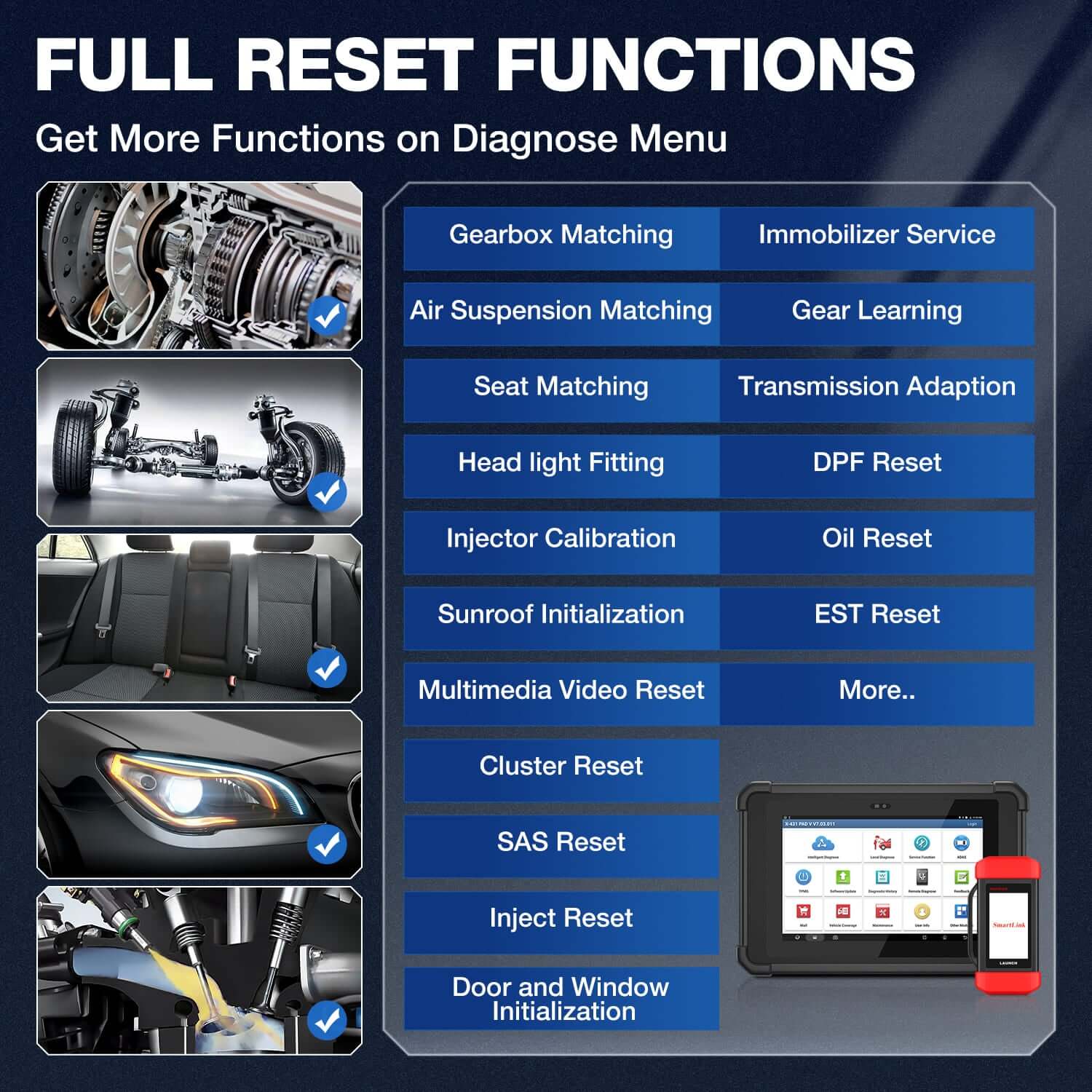 LAUNCH® X431 PAD V Elite Smartlink ECU Coding CAN-FD OBD2 Scanner