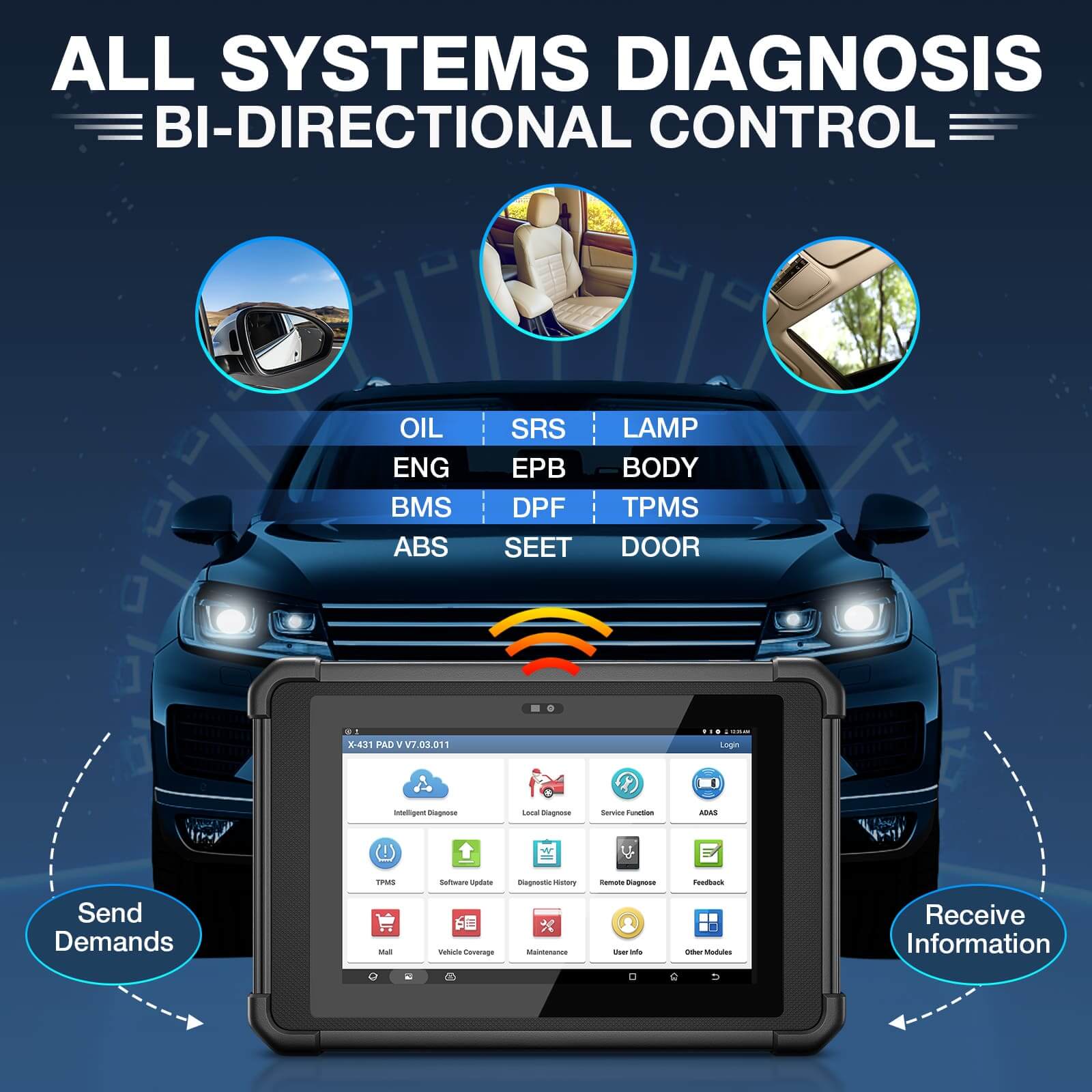 LAUNCH® X431 PAD V Elite Smartlink ECU Coding CAN-FD OBD2 Scanner