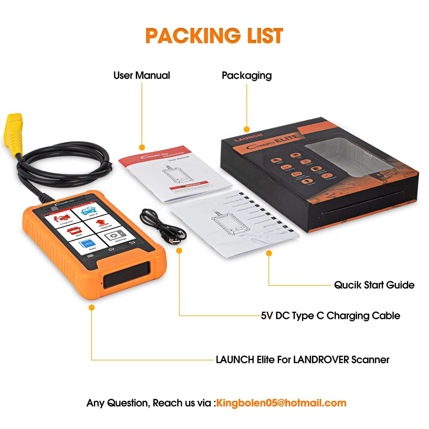 LAUNCH X431 Creader Elite For Land Rover Car OBD2 Scanner Bi directional Diagnostic Tool ALL System Code Reader(Support Land Rover, Jaguar)