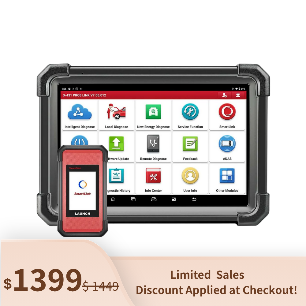 LAUNCH X431 PRO3S+ SmartLink HD 12V Car 24V Truck Heavy Duty OBDII Diagnostic Tool ECU Coding Active Test 31+ Reset Services