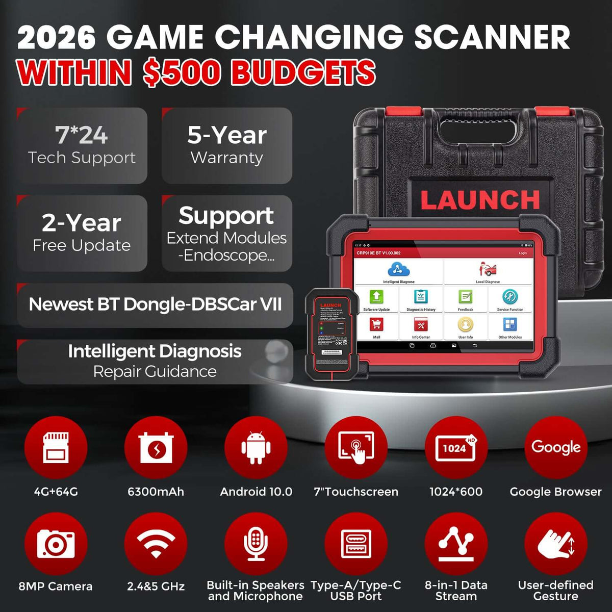 LAUNCH X431 CRP919EBT Wireless Bi Directional Scan Tool | ECU coding