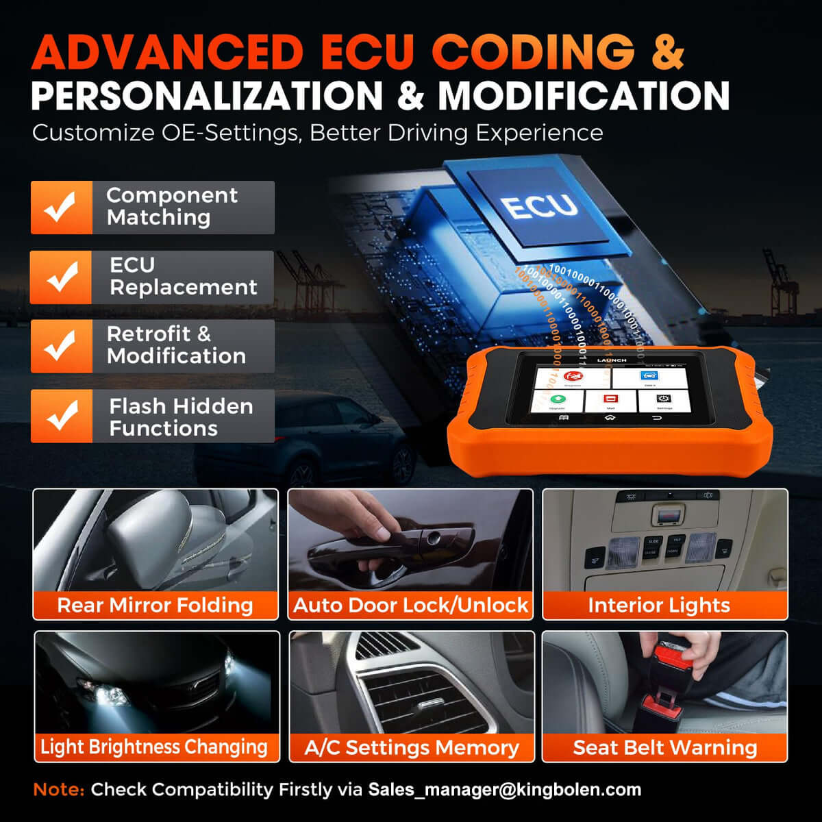 LAUNCH X431 Creader Elite 2.0 For AUDI OBD2 Scanner Bi Directional Diagnostic Tool SRS DPF Oil Reset Code Reader(Support Volkswagen, Audi, Bentley, Skoda, Bugatti, Lamborghini, Seat)