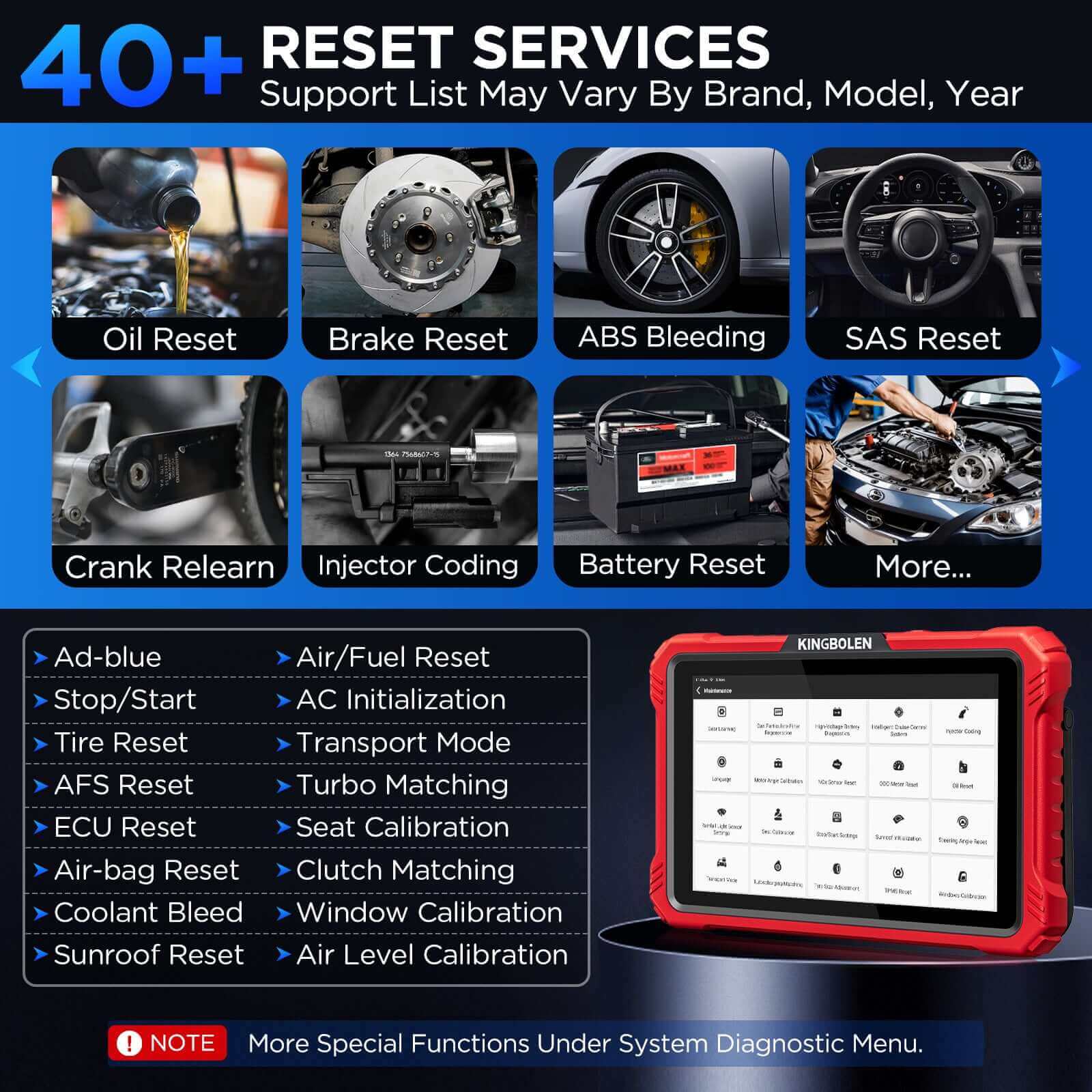 2026 Kingbolen K10 Elite CANFD&Doip Obd2 Scanner 40+ Resets All System Car Diagnostic Tools With ECU Coding Active Test Guide Function