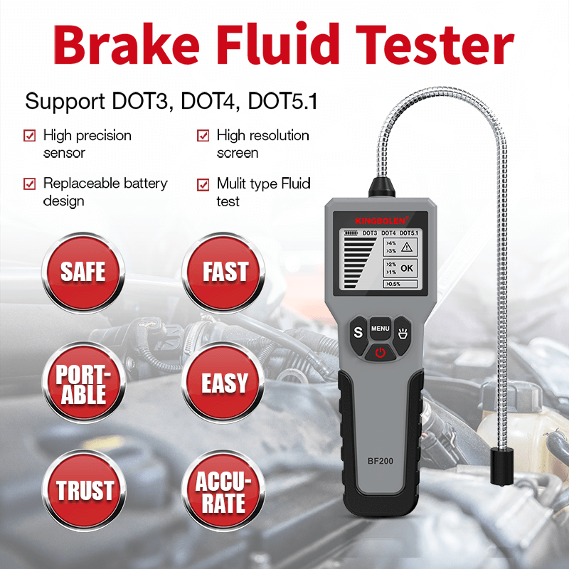 KINGBOLEN® BF200 DOT3 DOT4 DOT5.1 Brake Fluid Tester