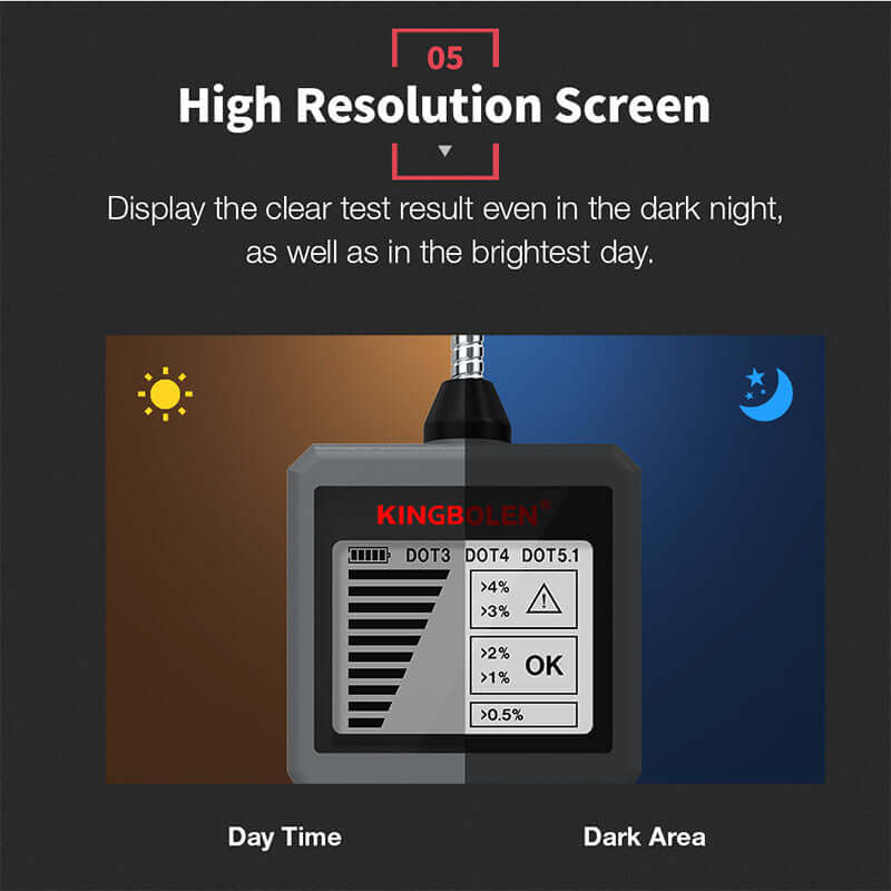 KINGBOLEN® BF200 DOT3 DOT4 DOT5.1 Brake Fluid Tester