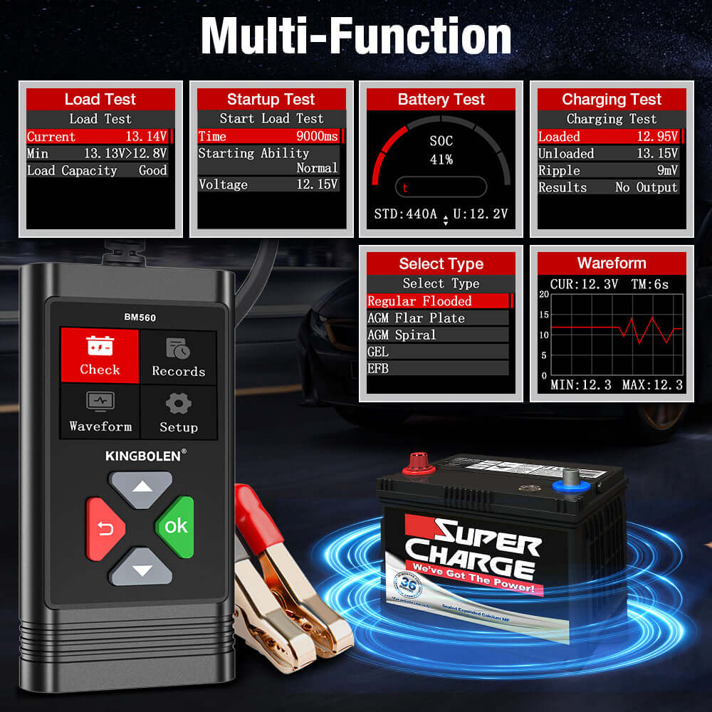 KINGBOLEN® BM560 6V 12V Auto Battery Tester