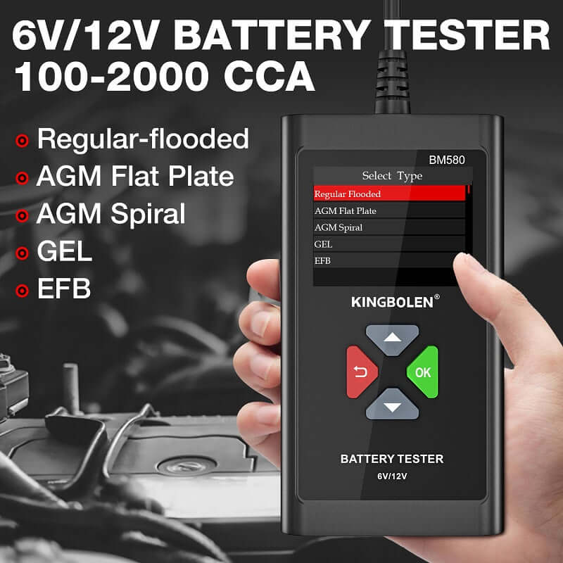 KINGBOLEN® BM580 6V 12V Auto Battery Tester