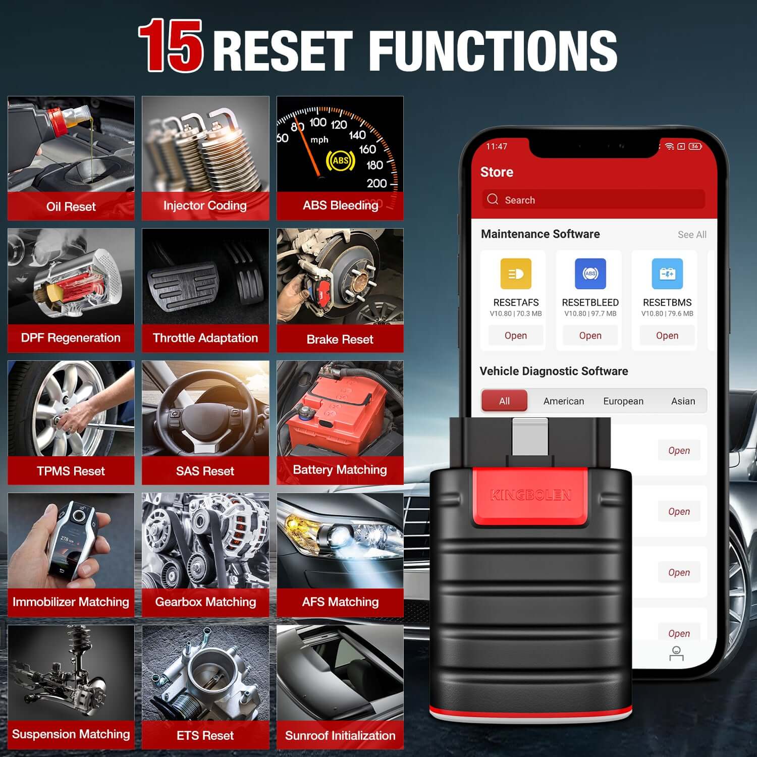 KINGBOLEN®Ediag All Systems Bidirectional Test and ECU Coding OBD2 Scanner