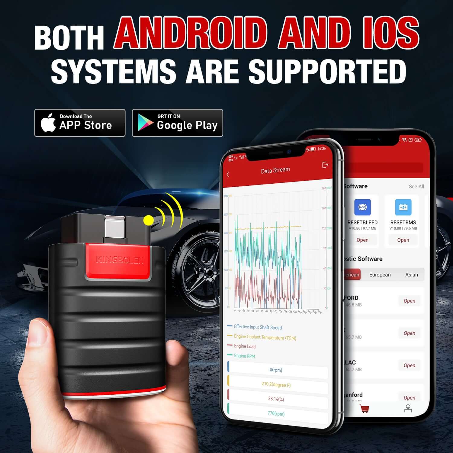 KINGBOLEN®Ediag All Systems Bidirectional Test and ECU Coding OBD2 Scanner