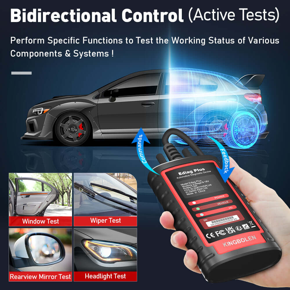 KINGBOLEN Ediag Plus All Systems Bidirectional ECU Coding CAN-FS OBD2 Scanner