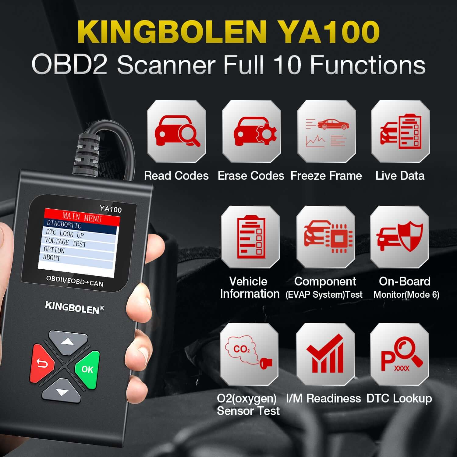 KINGBOLEN YA100 OBD2 Scanner