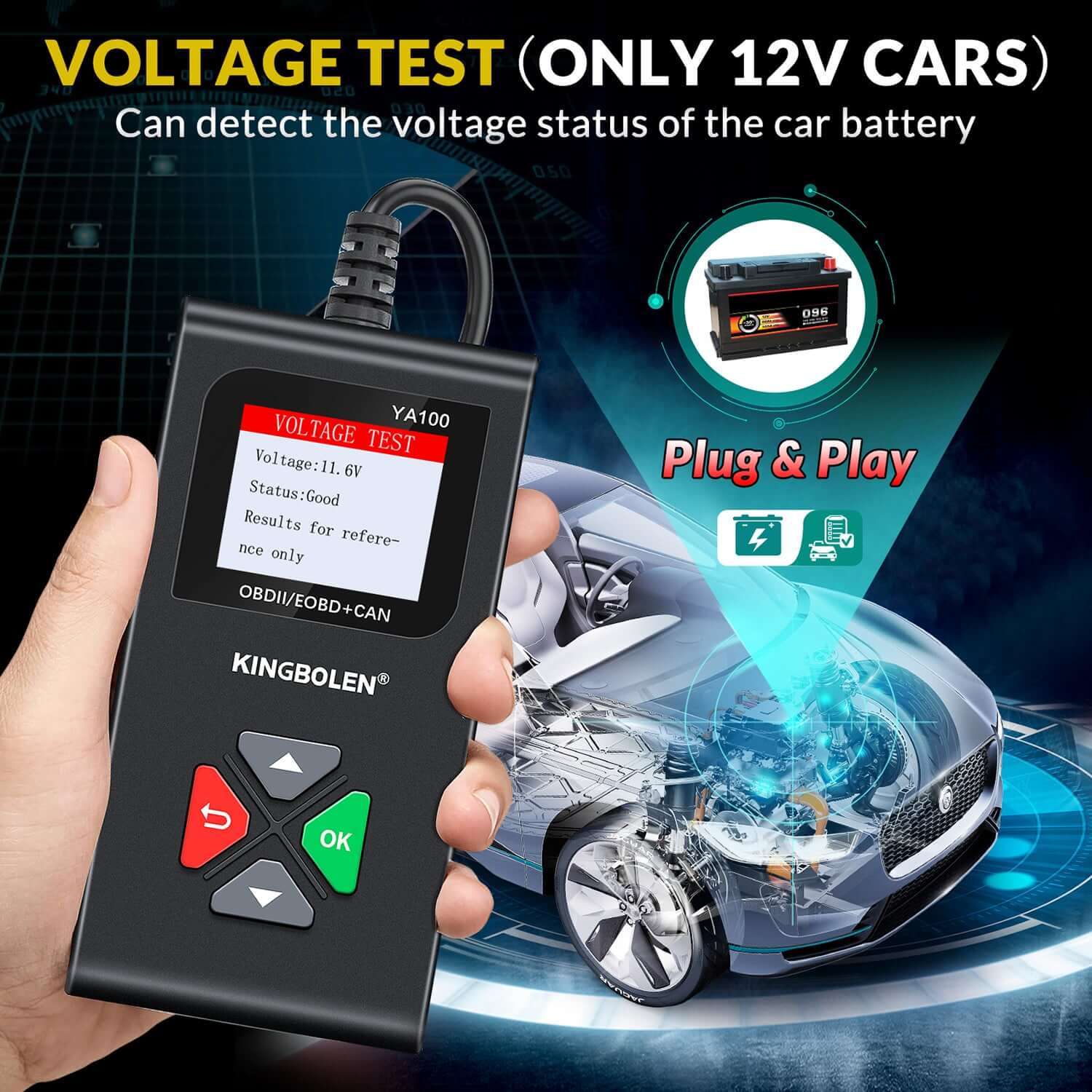 KINGBOLEN® YA100 Auto OBD2 Scanner For Car Exhaust Inspection