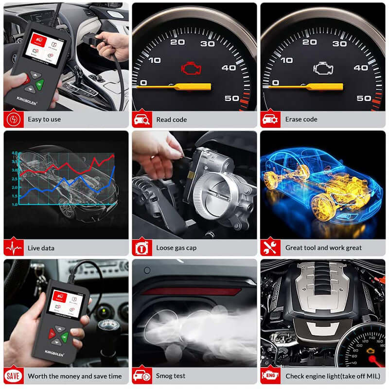 KINGBOLEN® YA206 OBD2 Scanner and Code Reader(ONLY ship to USA)
