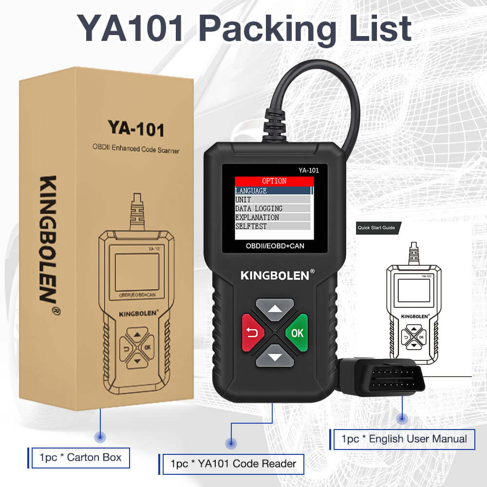 KINGBOLEN® YA101 OBD2 Scanner for Check Engine Light