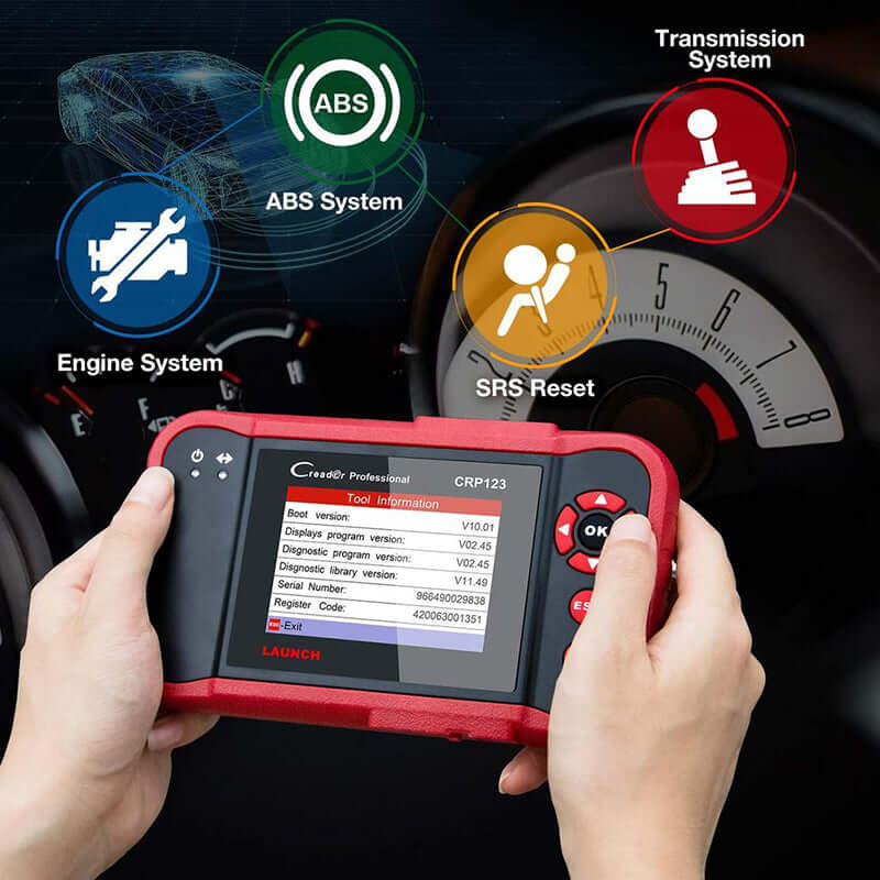 2025 LAUNCH CRP123 OBD2 Scanner – Engine, ABS, SRS, Transmission Code Reader, Full OBDII Diagnostic Tool with Live Data Graph & Lifetime Free Updates