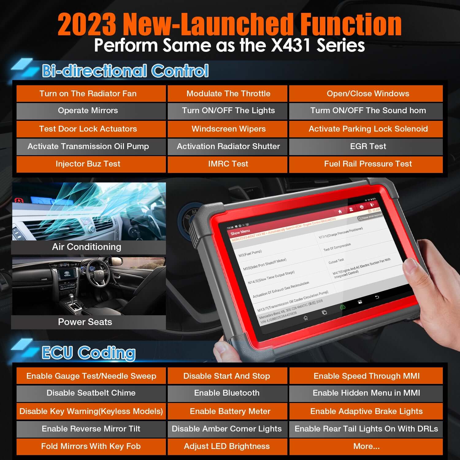 LAUNCH® X431 IMMO Plus Key Programmer and ECU Coding OBD2 Scanner