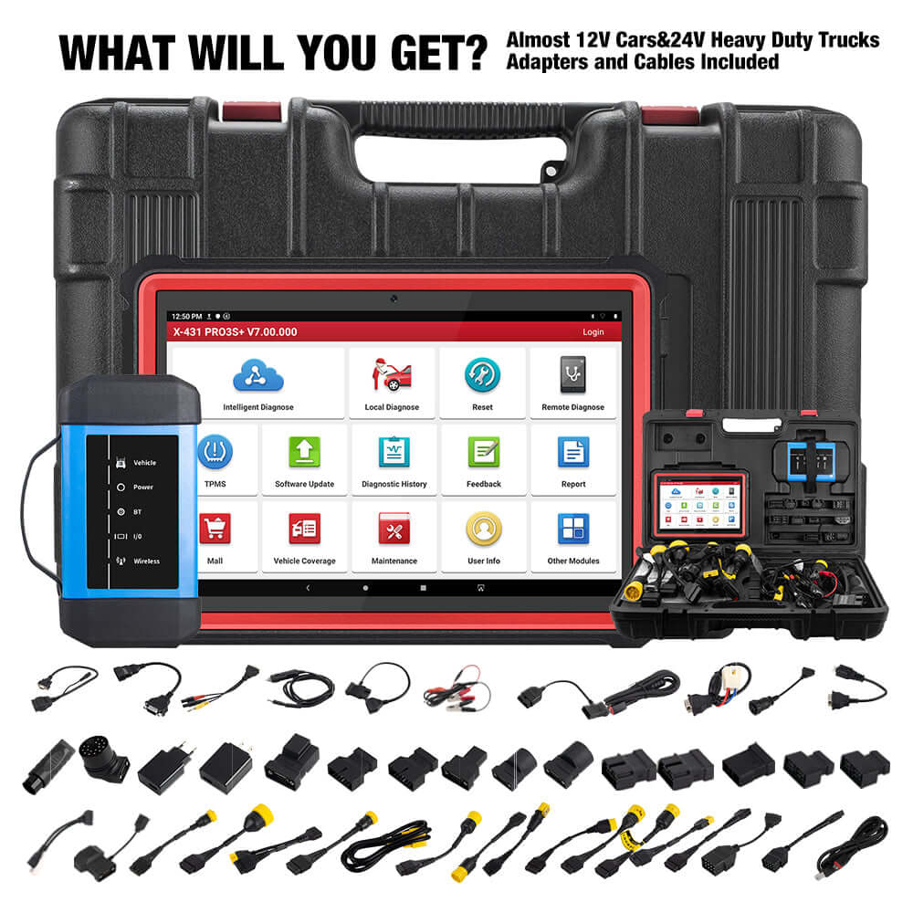 LAUNCH® X431 PRO3S+(v2.0) with HDIII 12V and 24V Car OBD2 Scanner