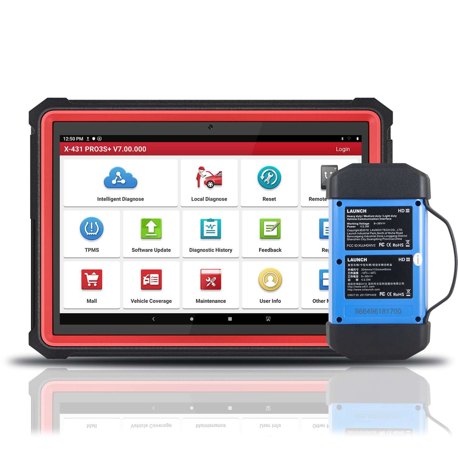 LAUNCH® X431 PRO3S+(v2.0) with HDIII 12V and 24V Car OBD2 Scanner