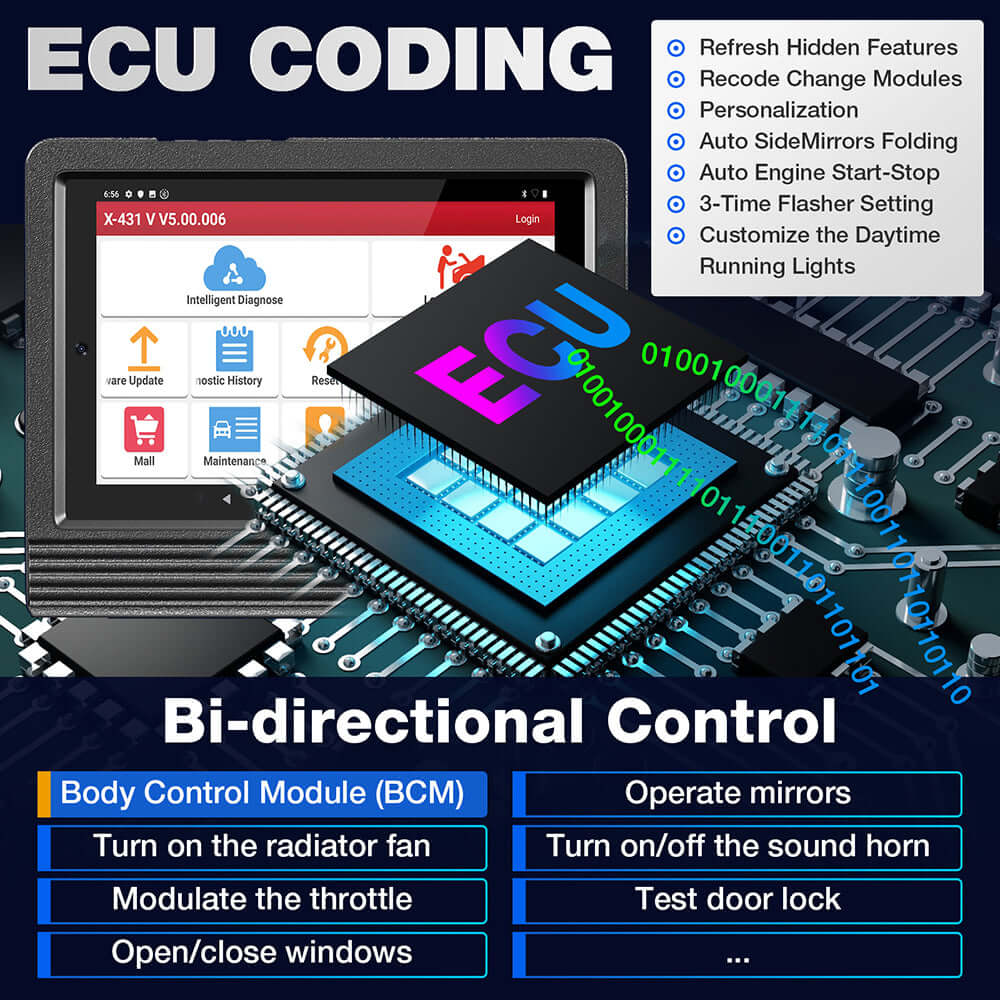 LAUNCH® X431 V Pro 4.0 ECU Coding and Bidirectional OBD2 Scanner