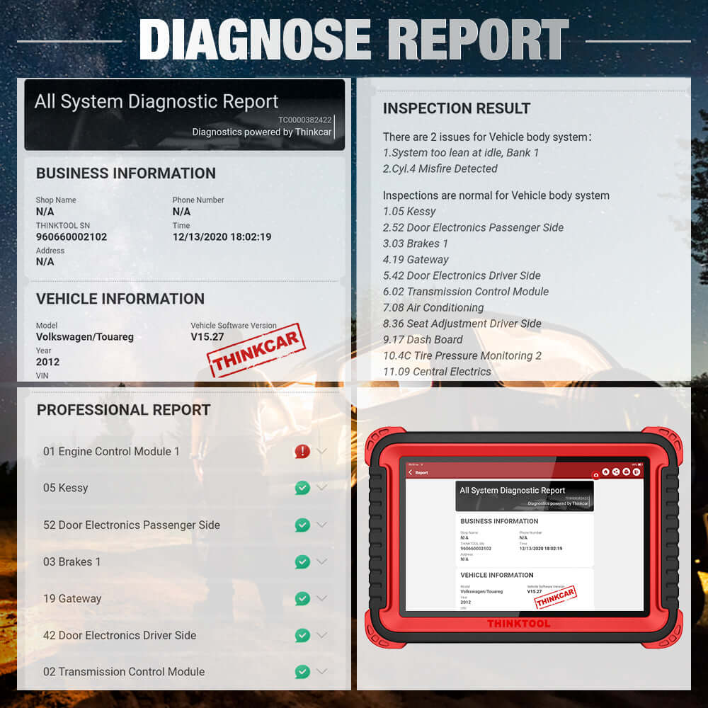 THINKCAR® Thinktool Pro ECU Coding Bidirectional OBD2 Scanner