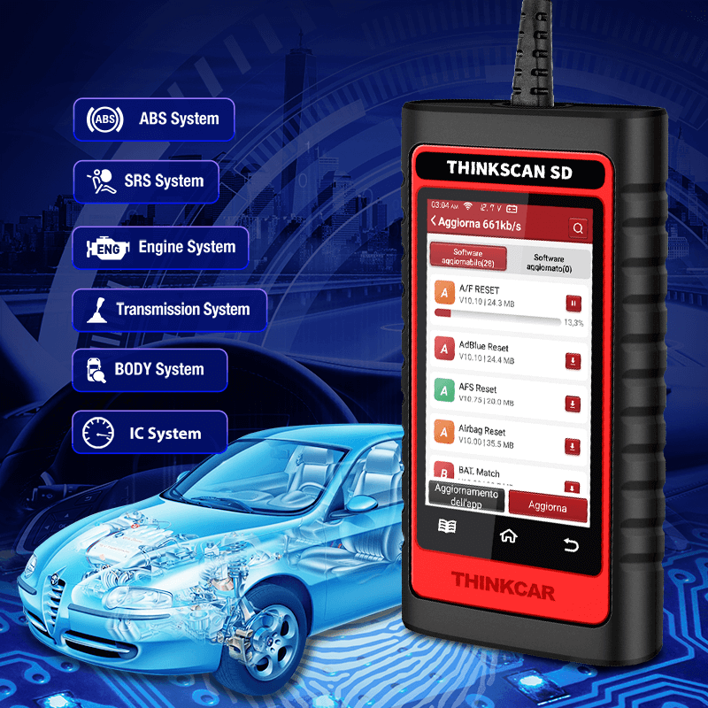 THINKCAR® Thinkscan SD2 SD4 Multiple Systems OBD2 Scanner(only ship to us)