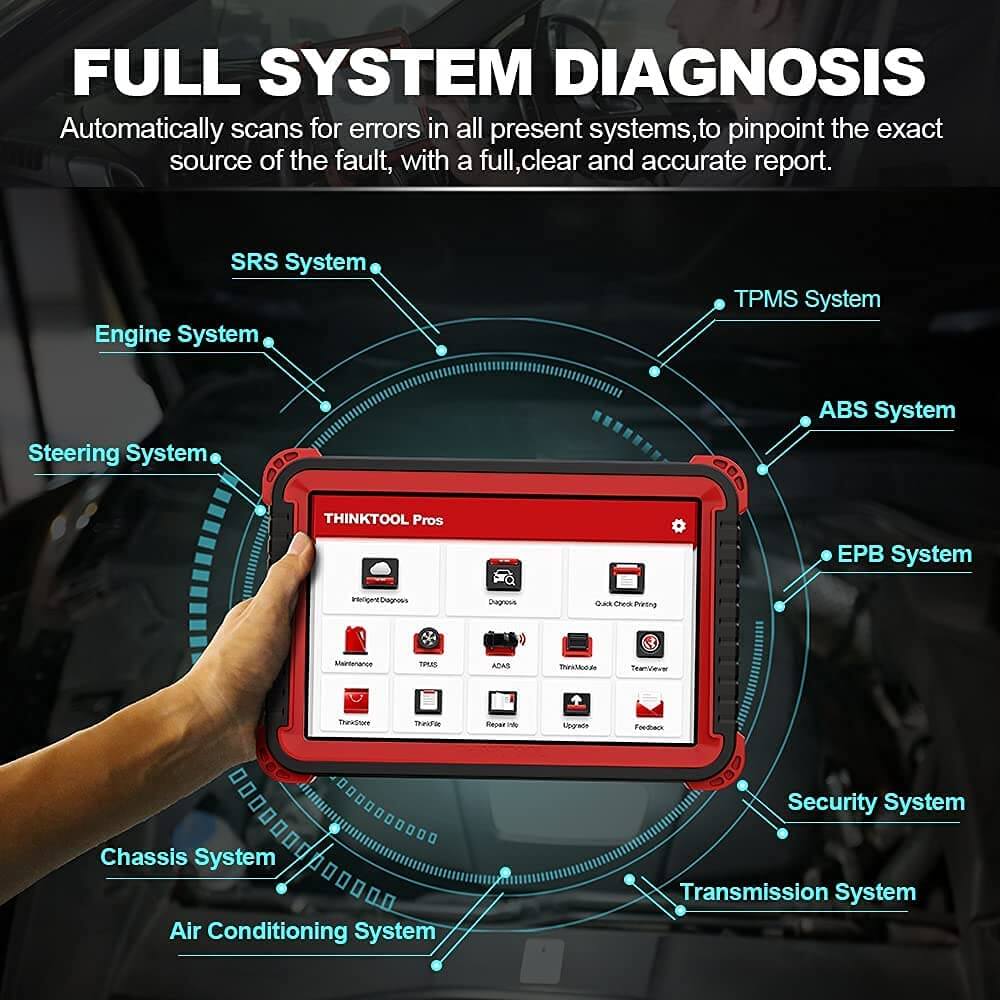 Thinkcar Thinktool Pros All Systems OBD2 Scanner with 34+ Reset Functions, Key Matching, ECU Coding...