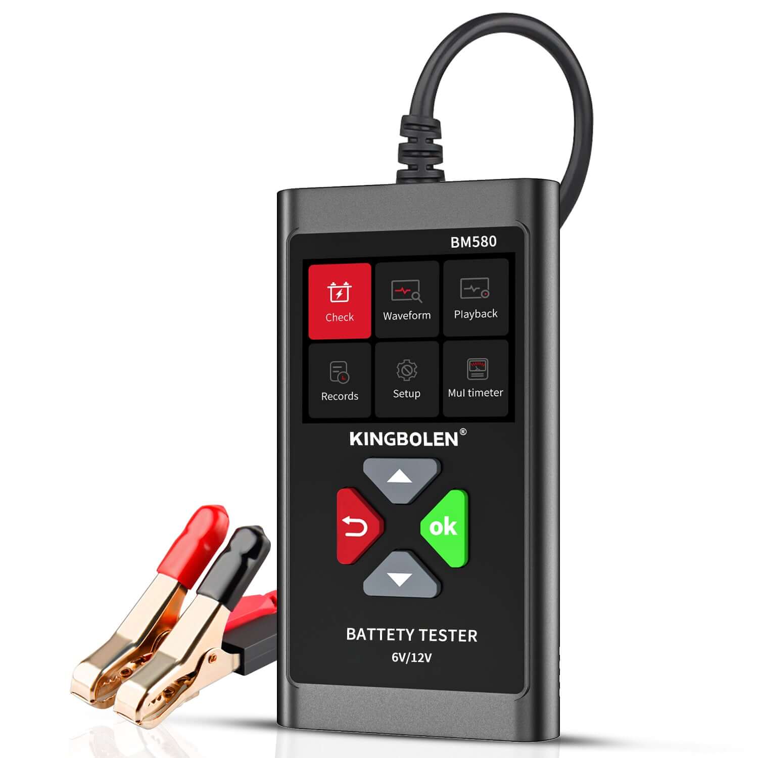 KINGBOLEN® BM580 Car Battery Tester for 6V and 12V Batteries