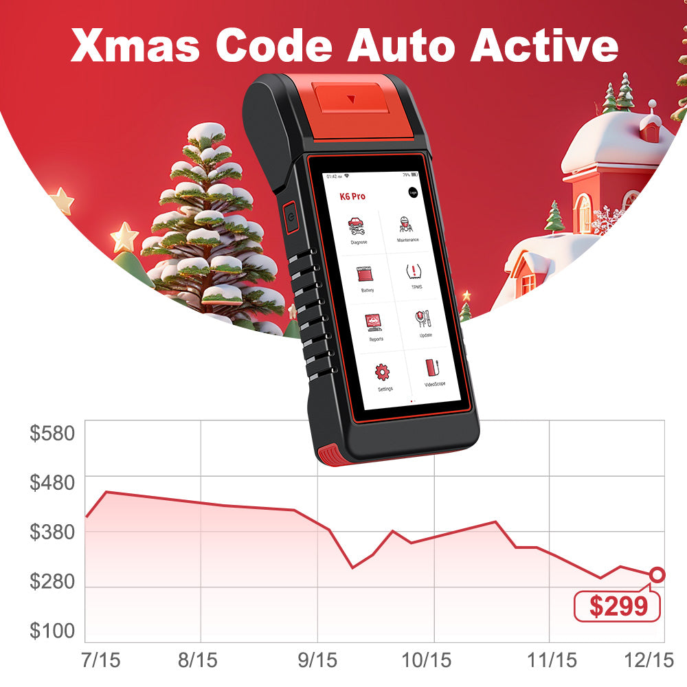 {Beat The 'Zon Prices}KINGBOLEN® K6 PRO All Systems Battery Tester TPMS Printer Diagnostic Scanner with 2 Years Free update K7 upgrate version