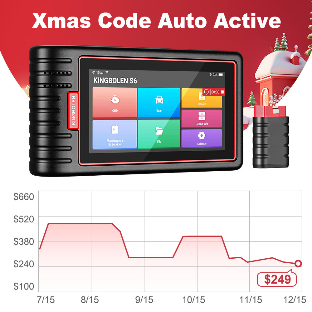 {Beat The 'Zon Prices}KINGBOLEN® S6 Bluetooth OBD2 Scanner with 28 Reset Functions and Lifetime Free Update