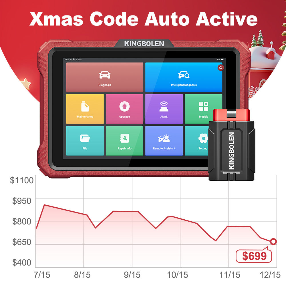 {Beat The 'Zon Prices}2025 Kingbolen K10 PRO CANFD&Doip Bluetooth Obd2 Scanner 40+ Resets All System Car Diagnostic Tools With ECU Coding Active Test Guide Function