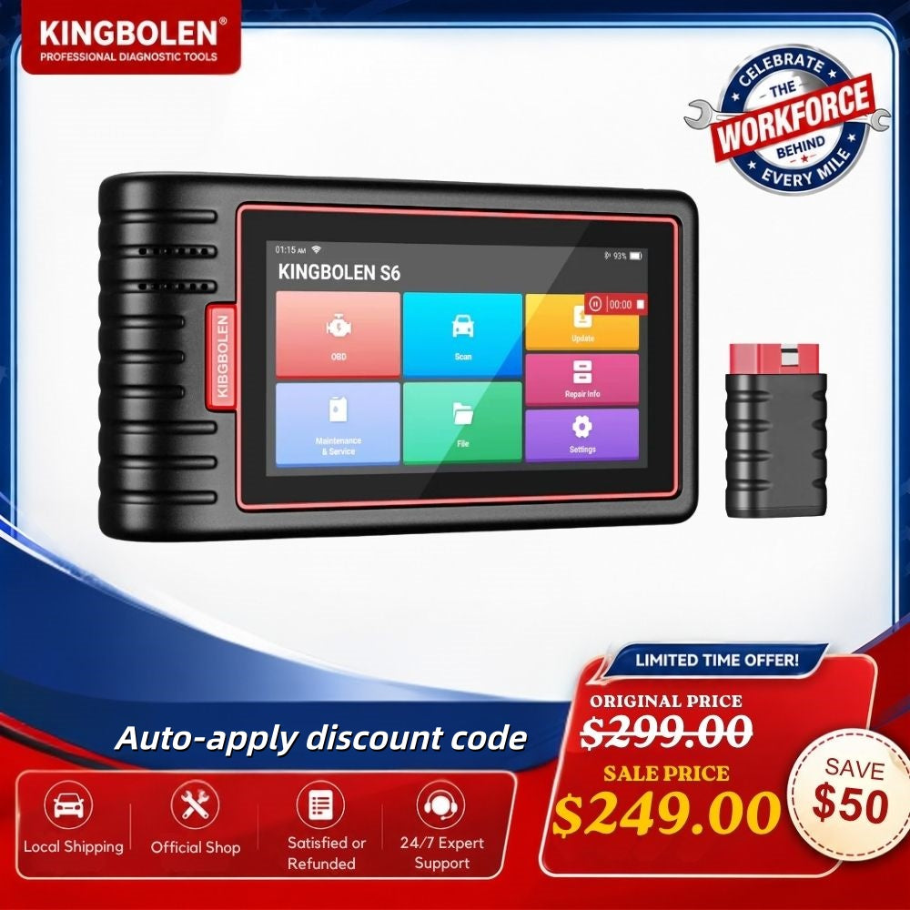 KINGBOLEN® S6 Bluetooth OBD2 Scanner with 28 Reset Functions and Lifetime Free Update