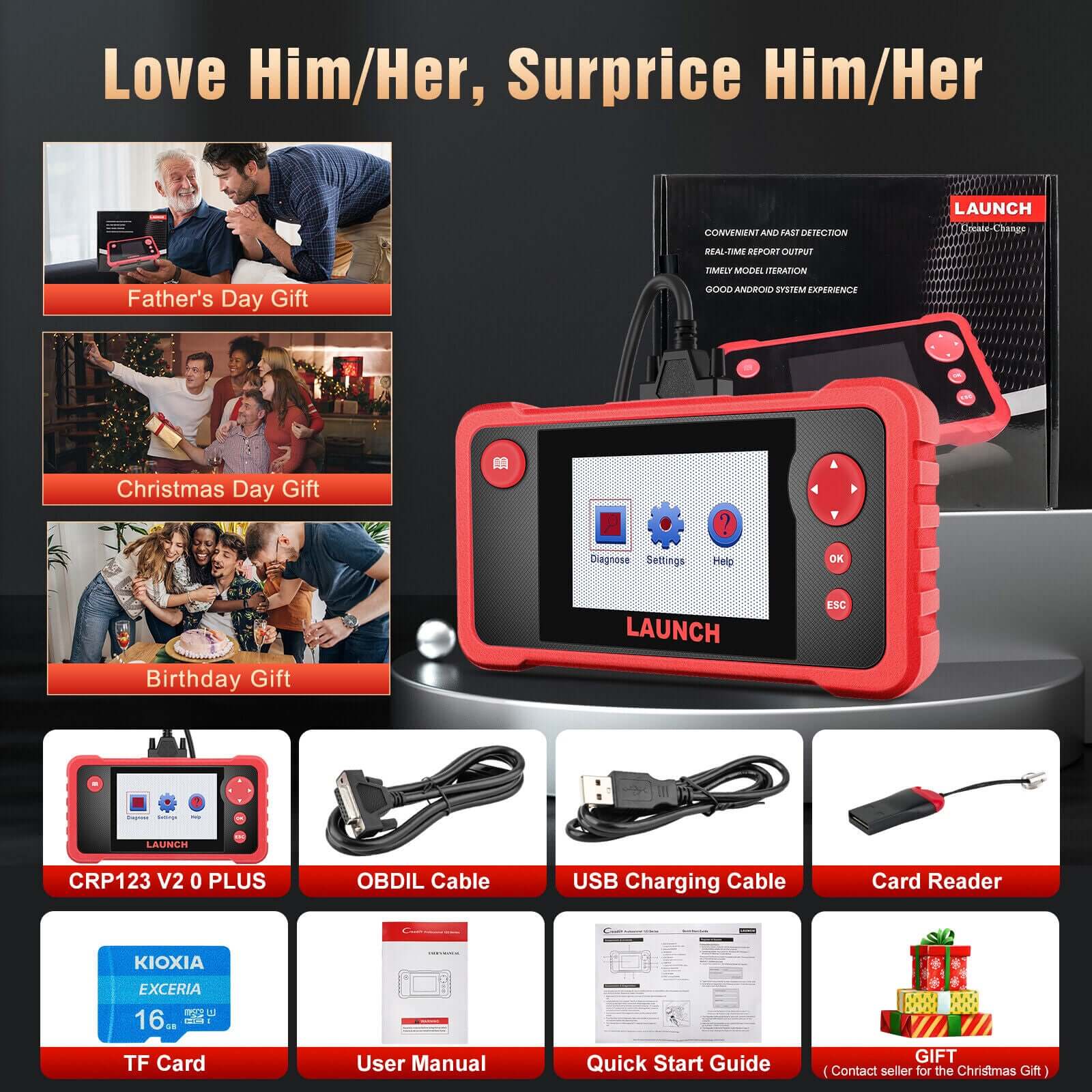 LAUNCH CRP123 V2.0 PLUS OBD2 Scanner - Full System
