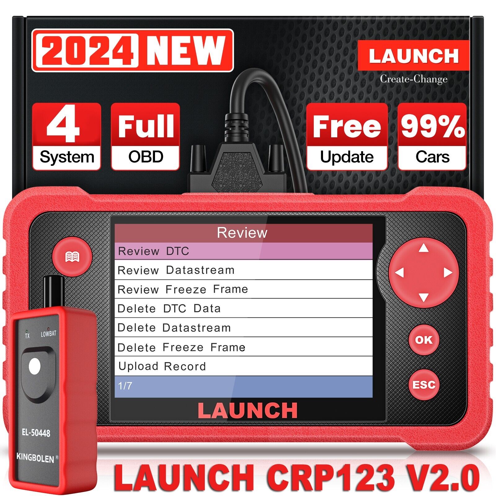 LAUNCH CRP123 V2.0 PRO Elite OBD2 Code Reader Car Diagnostic Tool Scanner