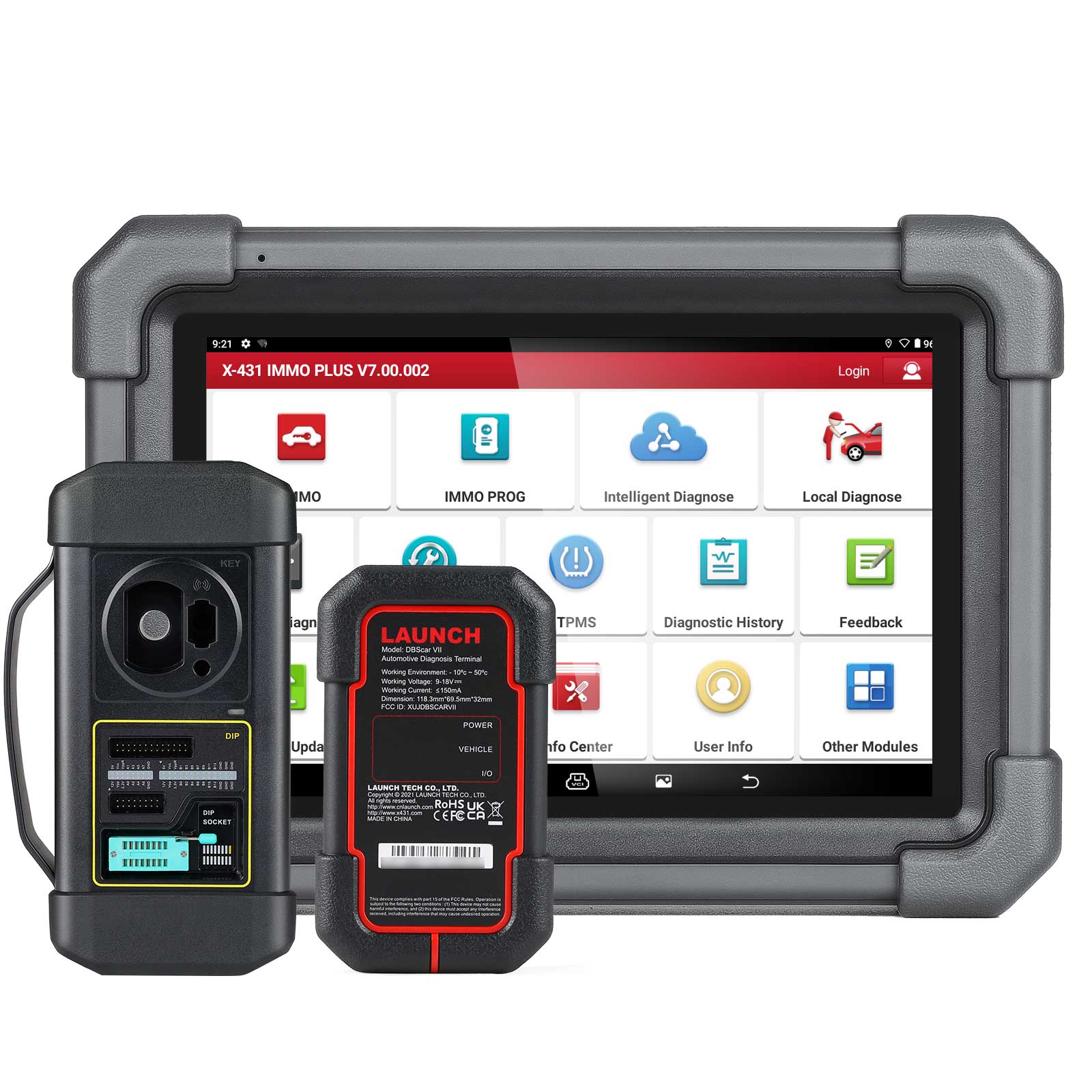 LAUNCH® X431 IMMO Plus Key Programmer All-In-One Bi-directional and ECU Coding OBD2 Scanner OE-Level All System Diagnoses